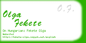 olga fekete business card